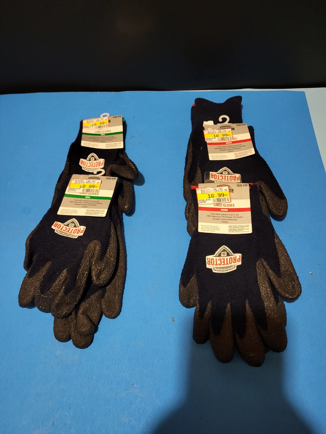 Protector Nitrile Acrylic Lined Gloves Small and Medium