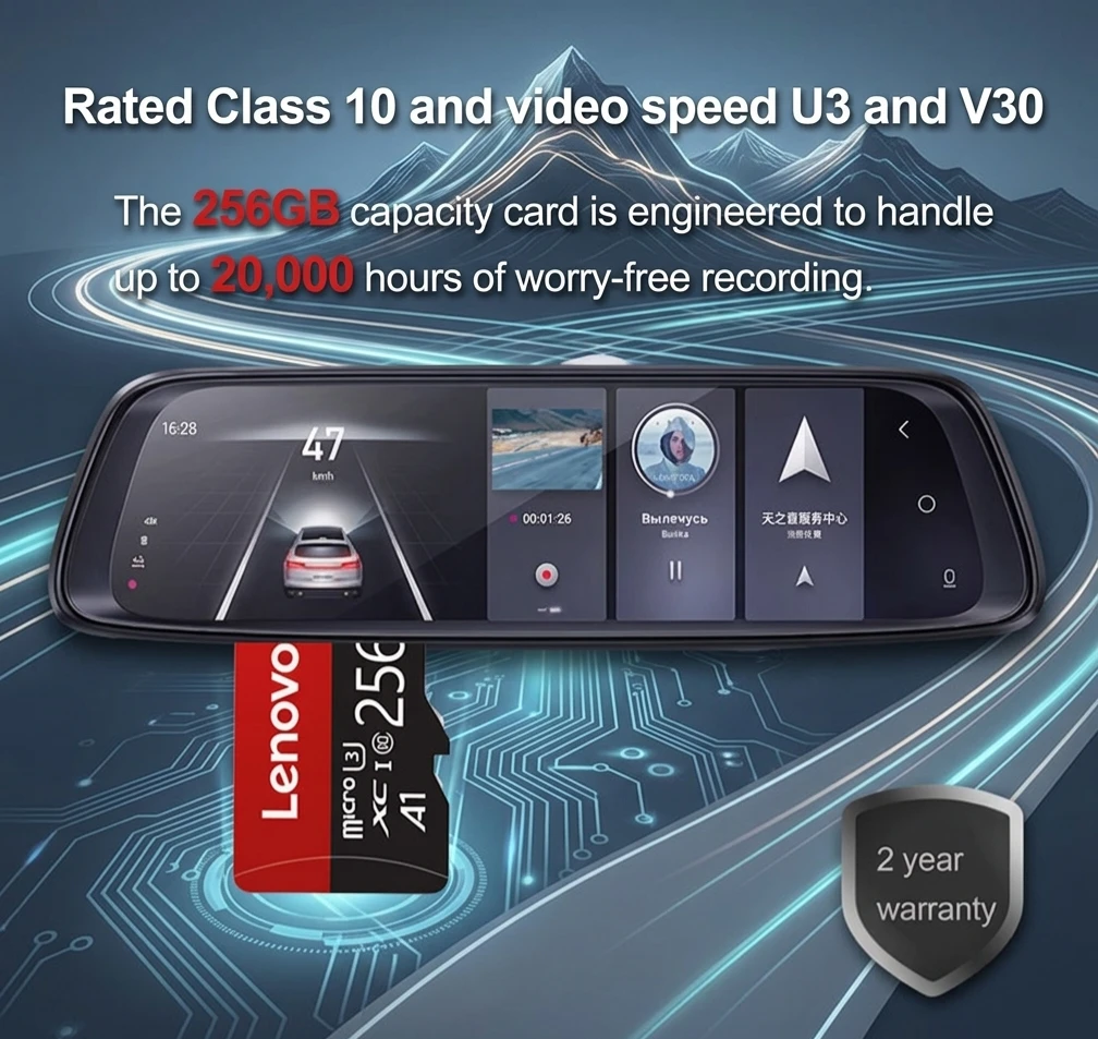 Lenovo Ultimate Pro 256GB MicroSDXC UHS-I U3 V30 A1 Memory Card - photo 2