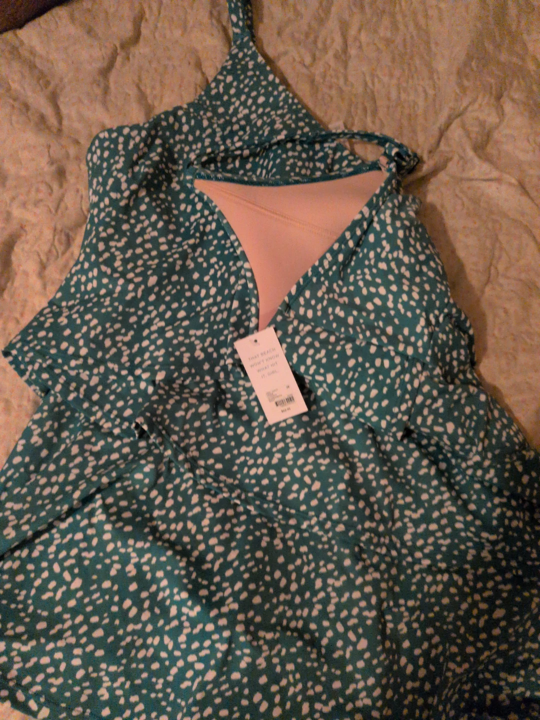 Women's Teal Floral Swim Top - photo 2