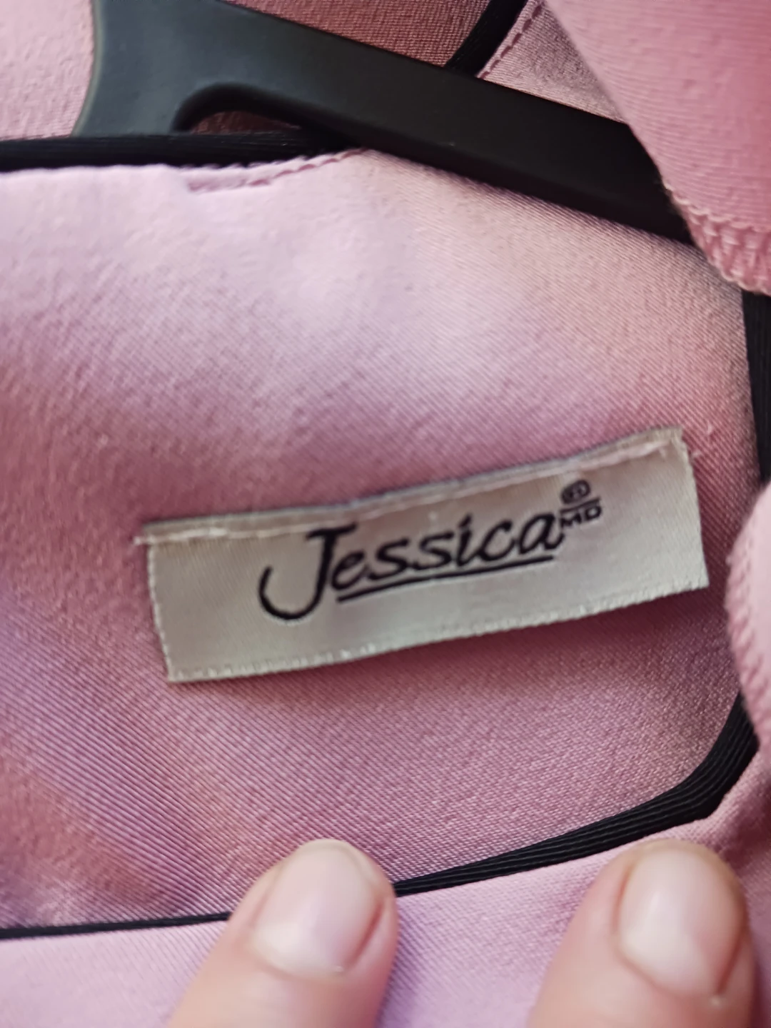 Jessica Petites Black Dress with Pink Trim - photo 3