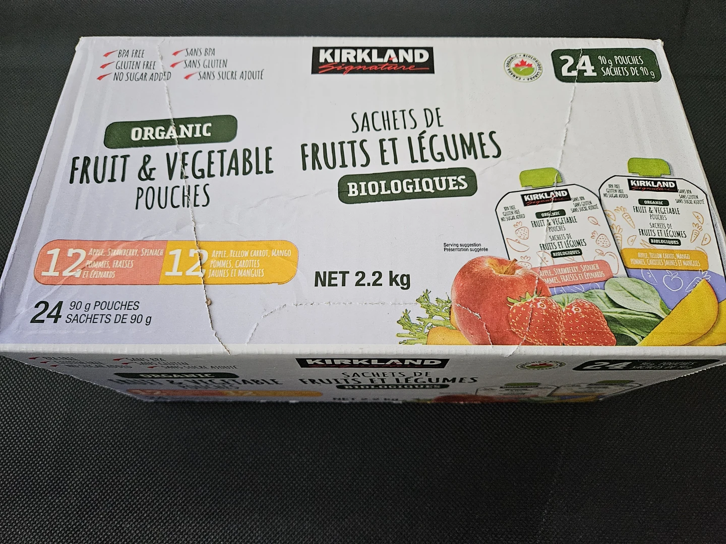 Kirkland Signature Organic Fruit & Vegetable Pouches (24 ct)