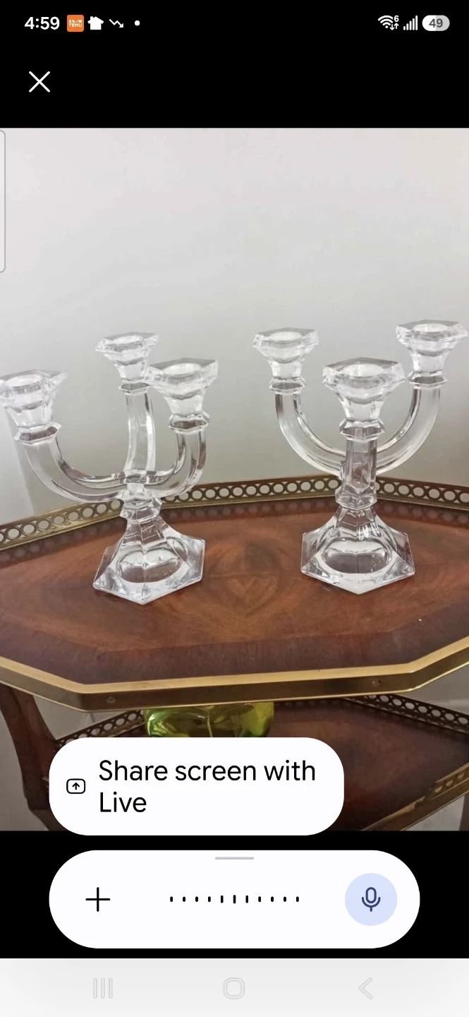 Crystal Candelabra by Villeroy Boch Vintage