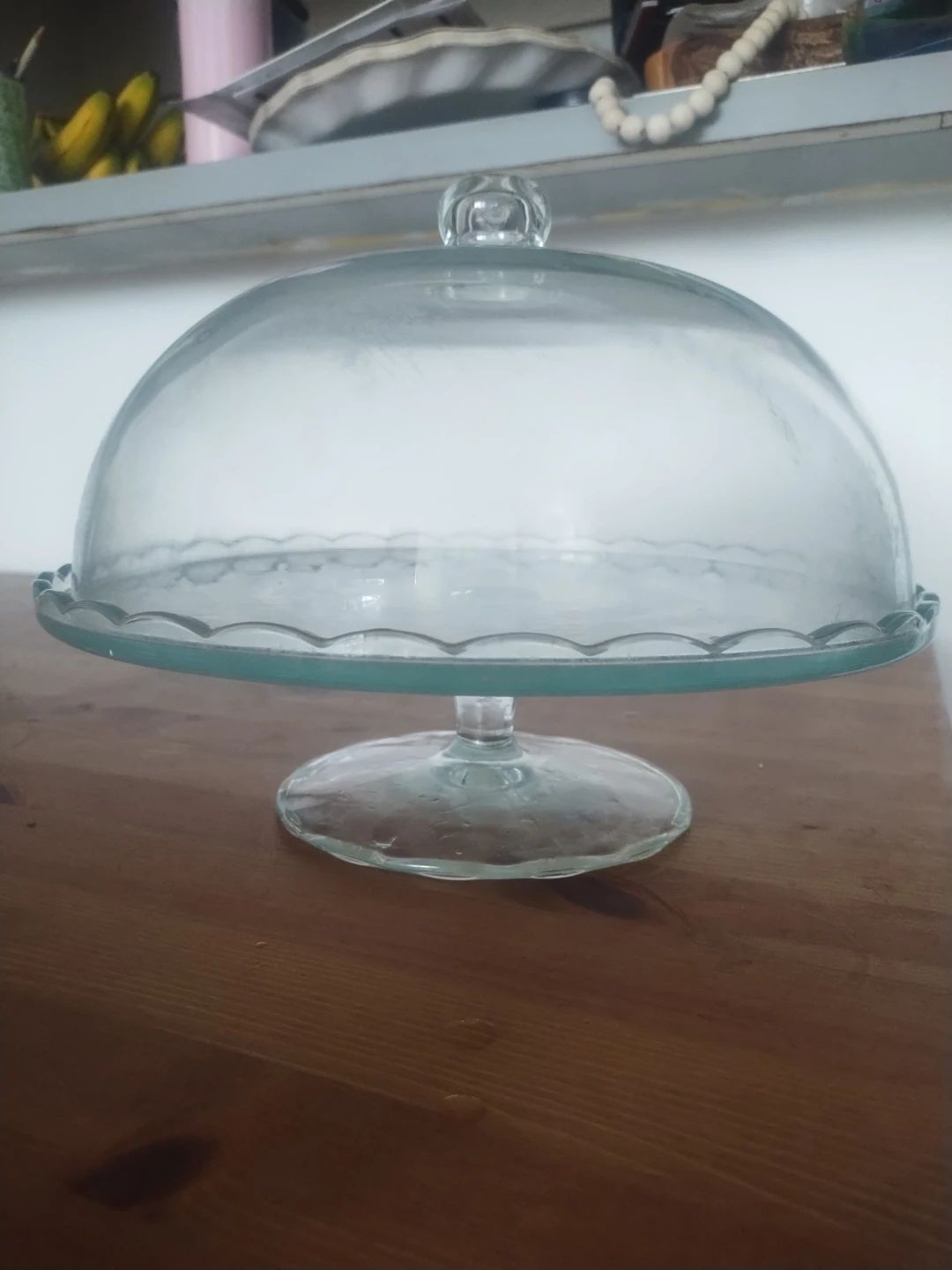 Glass Cake Stand with Dome