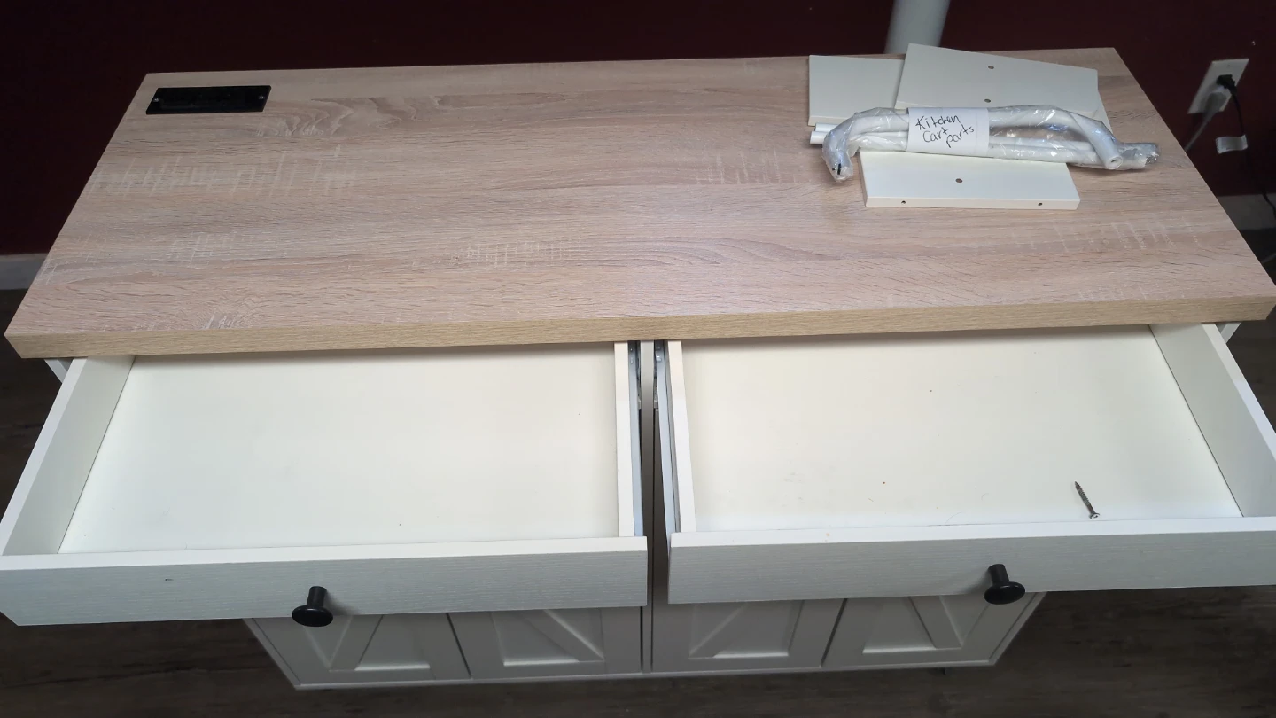 Rolling kitchen sideboard with power - photo 3