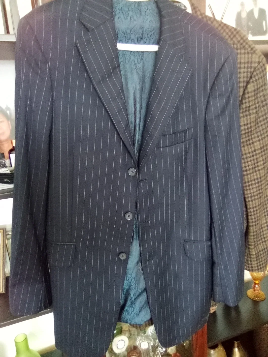 Arnold Brant Pinstripe Suit Jacket - 40R 34W - photo 2