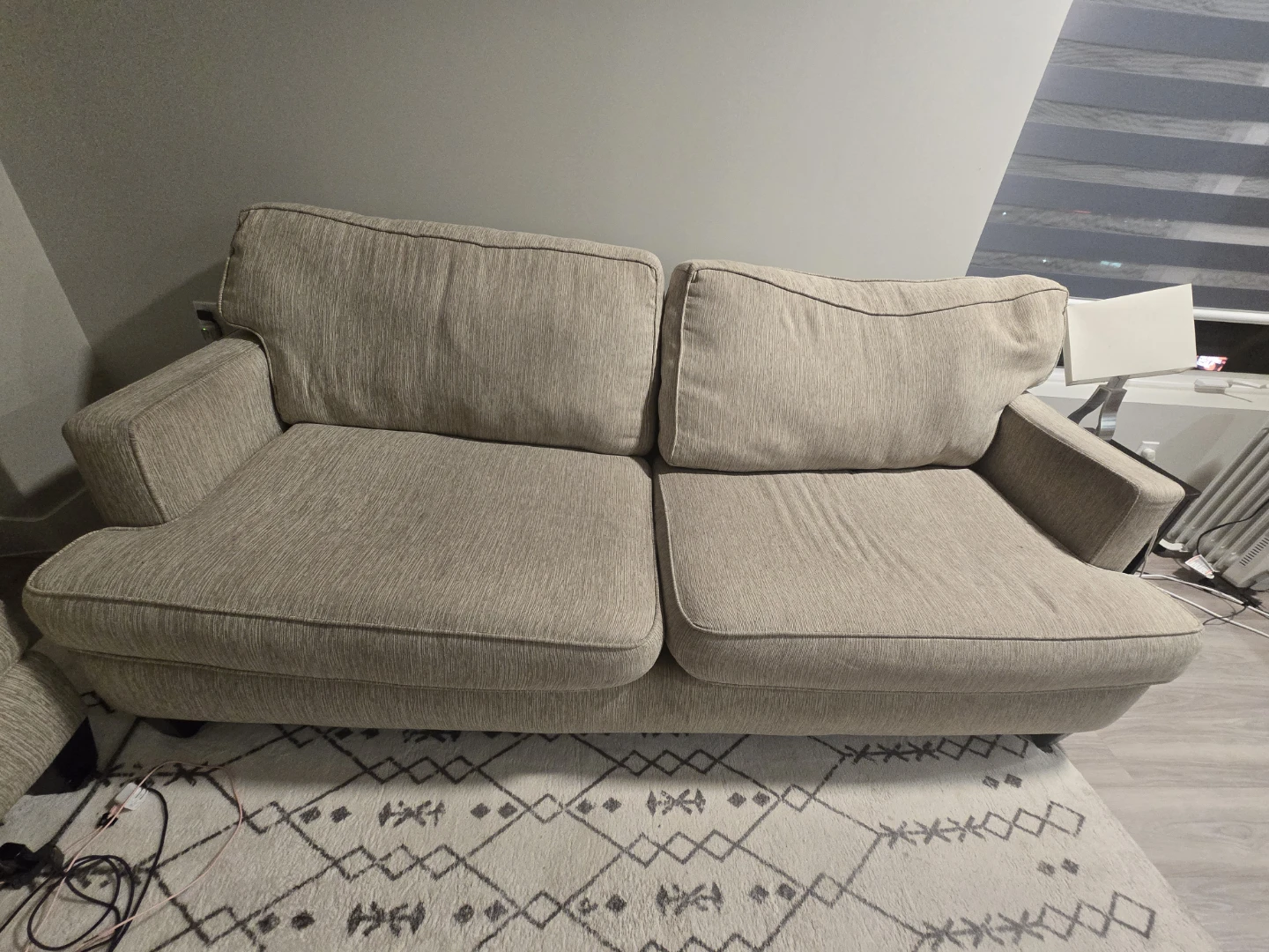 2 Large Beige Sofas - photo 4