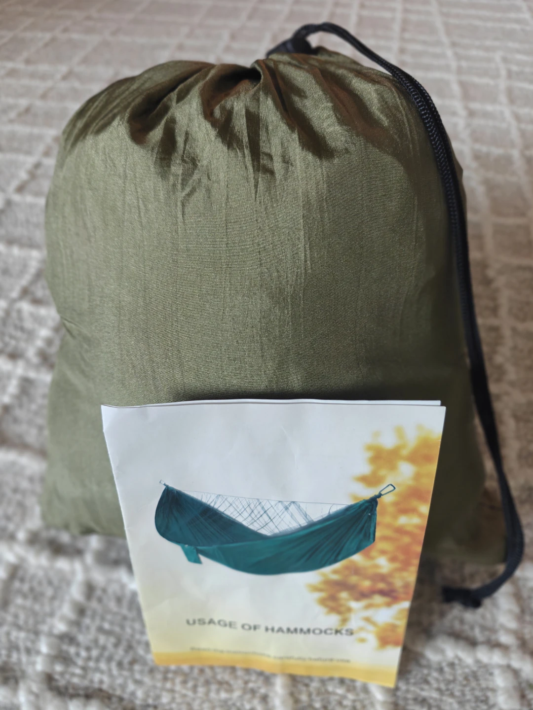 Portable Green Hammock with Mosquito Net
