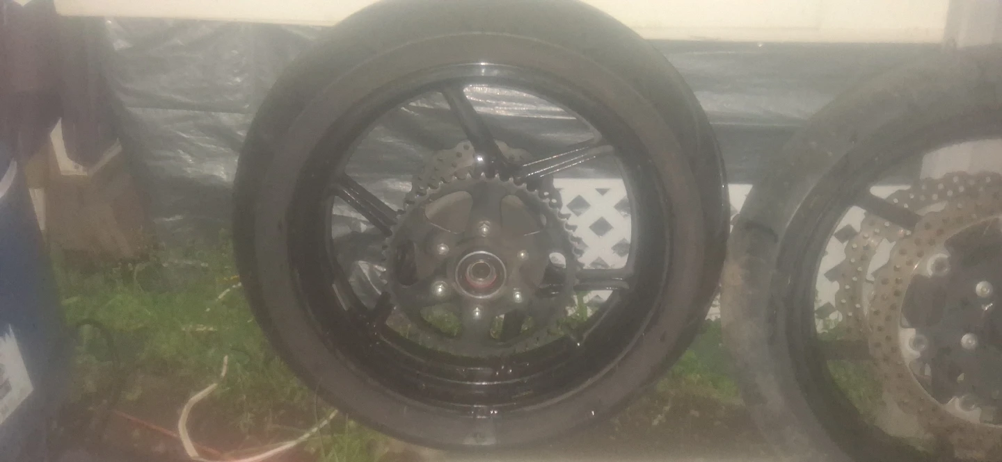 Motorcycle Wheel with Tire and Sprocket - photo 4