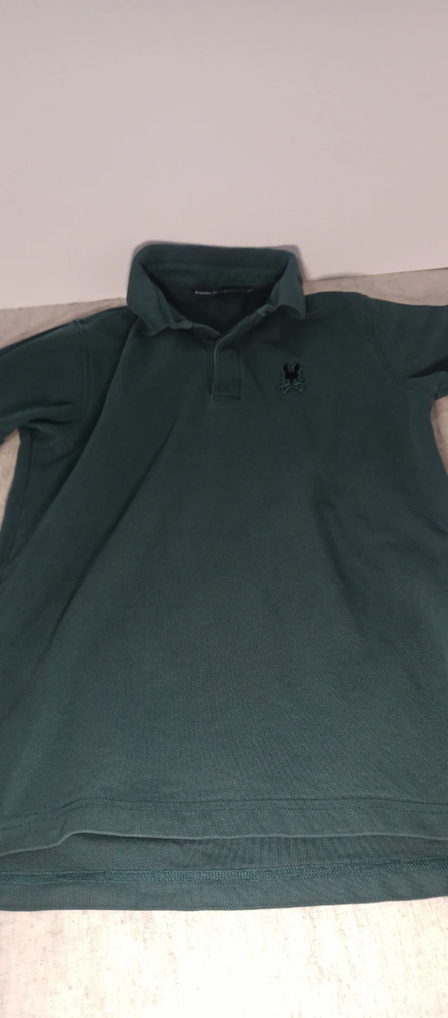 Psycho Bunny Dark Green Pique Polo Embroidered Bunny Skull Logo