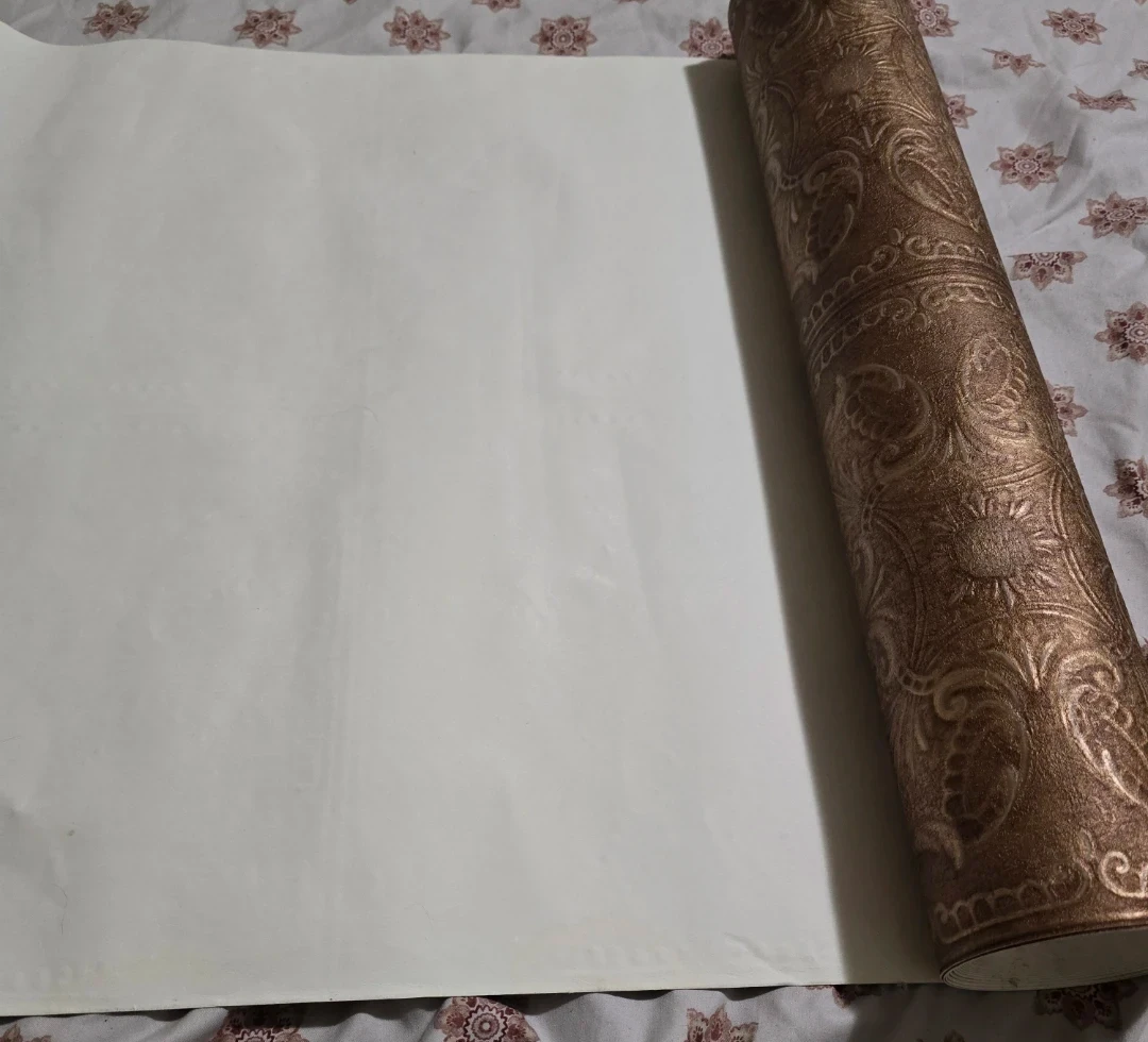 Beautiful Textured Bronze Damask Wallpaper Roll - photo 4