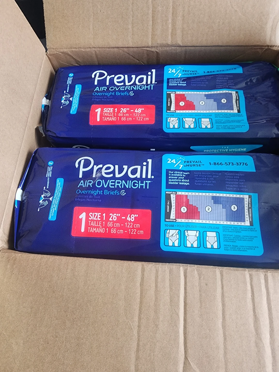 Prevail Air Overnight Briefs (Size 1) (4 pakes) - photo 3
