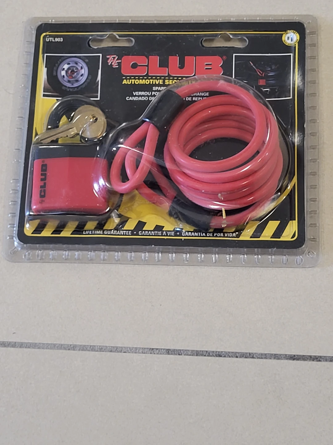 Brand New The Club Automotive Cable Lock & Padlock Set