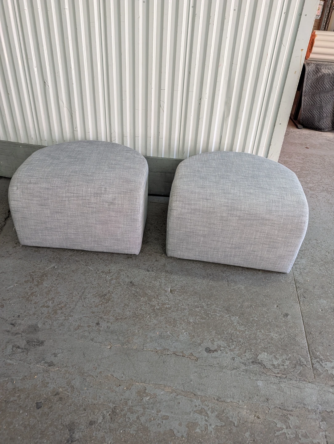 West Elm Tilly Ottoman - Medium, Light Grey - photo 2