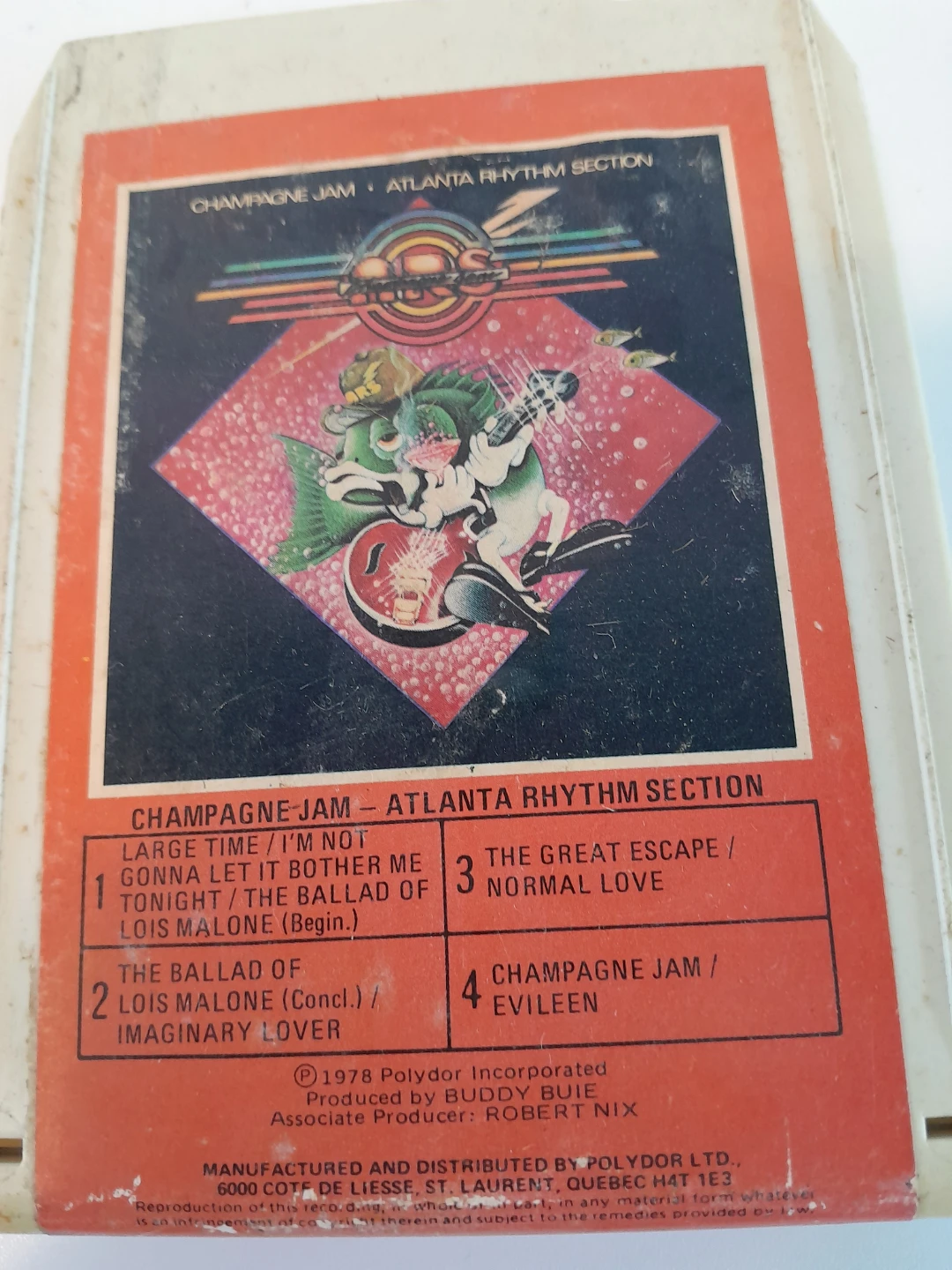 Atlanta Rhythm Section Champagne Jam 8-Track Tape