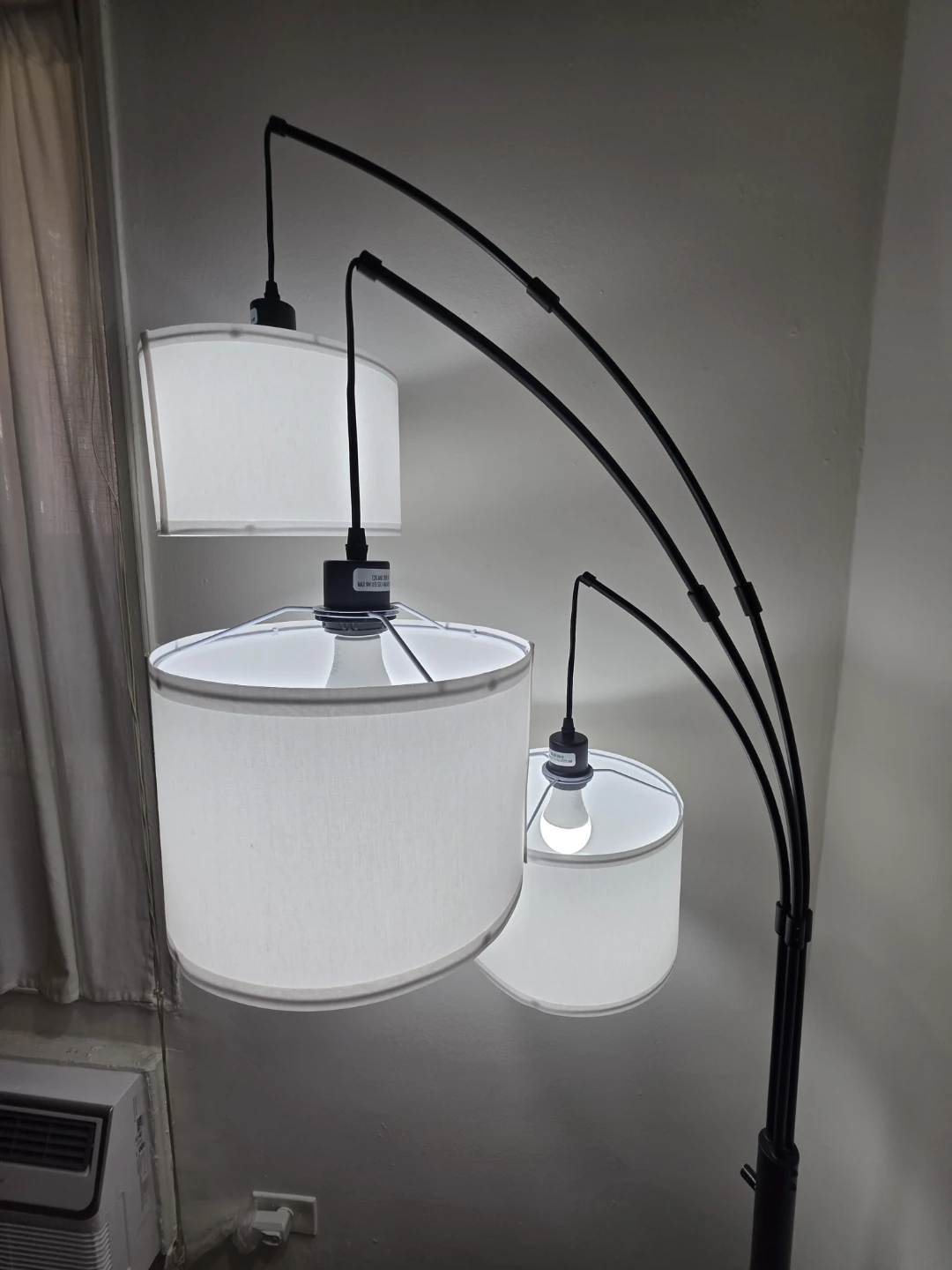 Dimmable 3 Lights Floor Lamp with Remote - photo 2