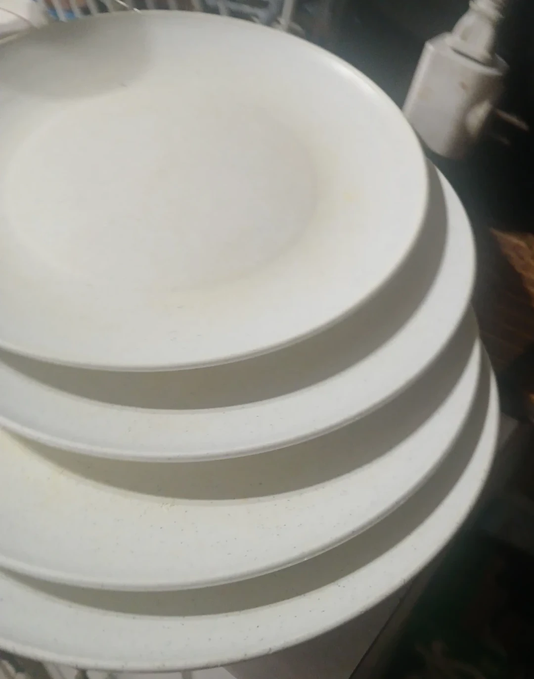 White Dinner Plates and Coloured Bowls Set - photo 4