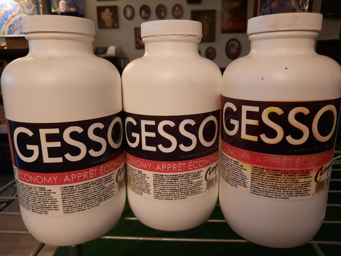 Curry's Gesso Economy White Blanc Art Primer - 948 ML
