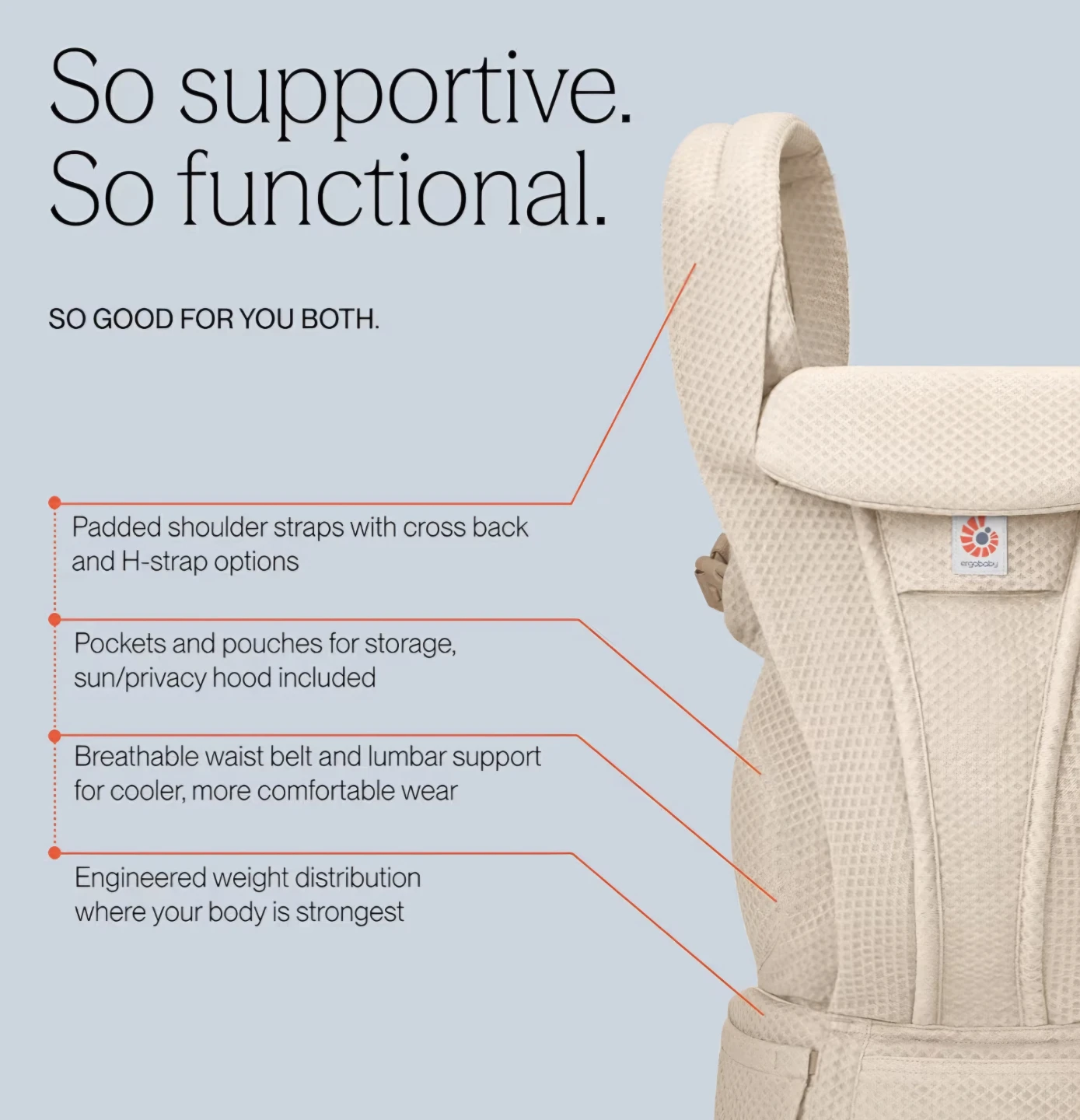 Ergobaby Omni Deluxe Natural Beige Mesh - photo 3