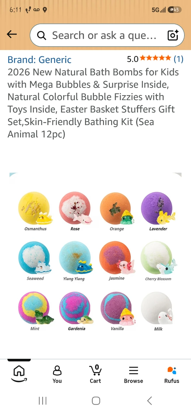 Bath Bomb Gift Set - Sea Animal Theme (12pc) - photo 4