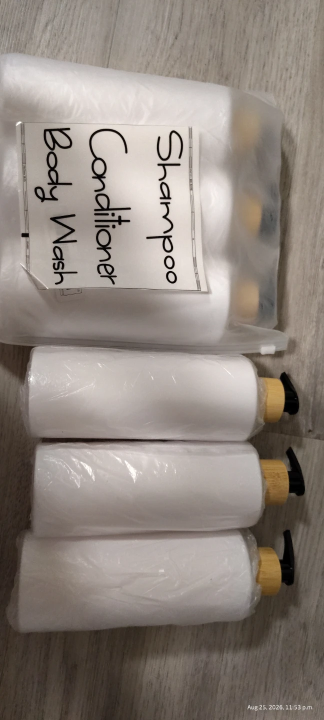 Shampoo, Conditioner, and Body Wash Bottles