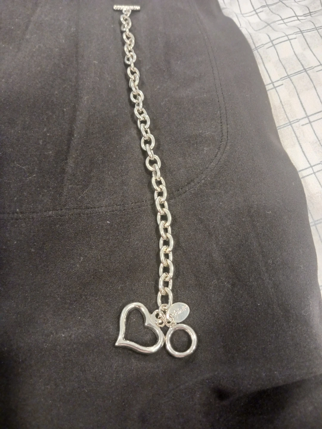 Claires  Charm Bracelet with Heart and Circle Charms - photo 2
