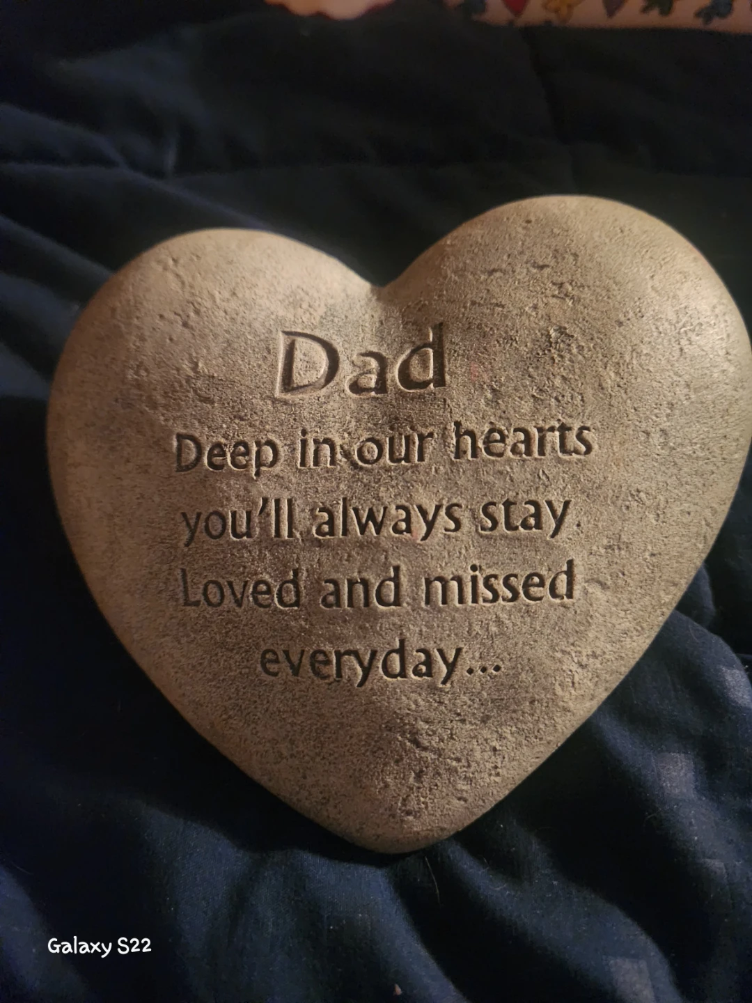 Heart Shaped Dad Memorial Stone