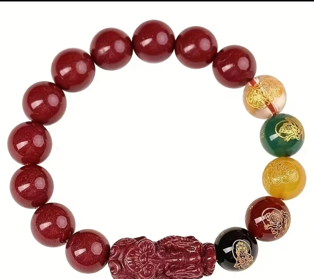 Pixiu and Five Wealth Gods Charm Bracelet