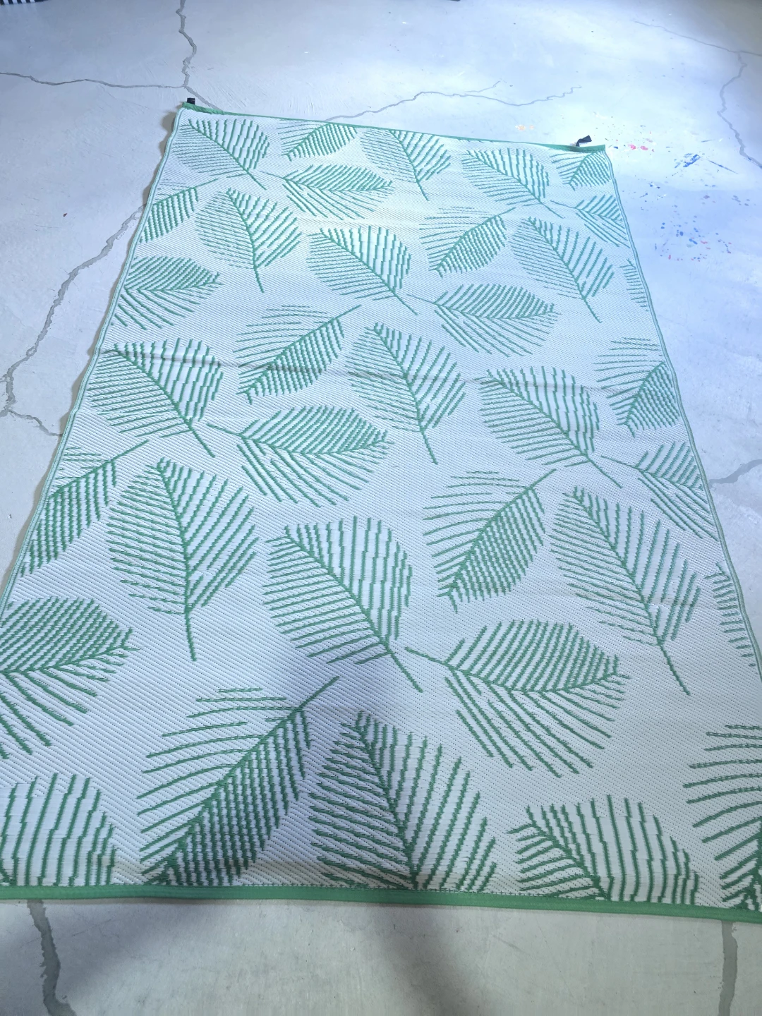 Green Leaf Pattern Outdoor Mat - photo 2