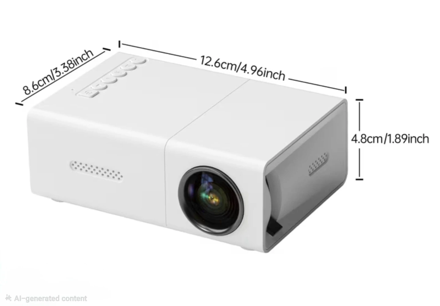 White LED Mini Projector with 80" Display - photo 4