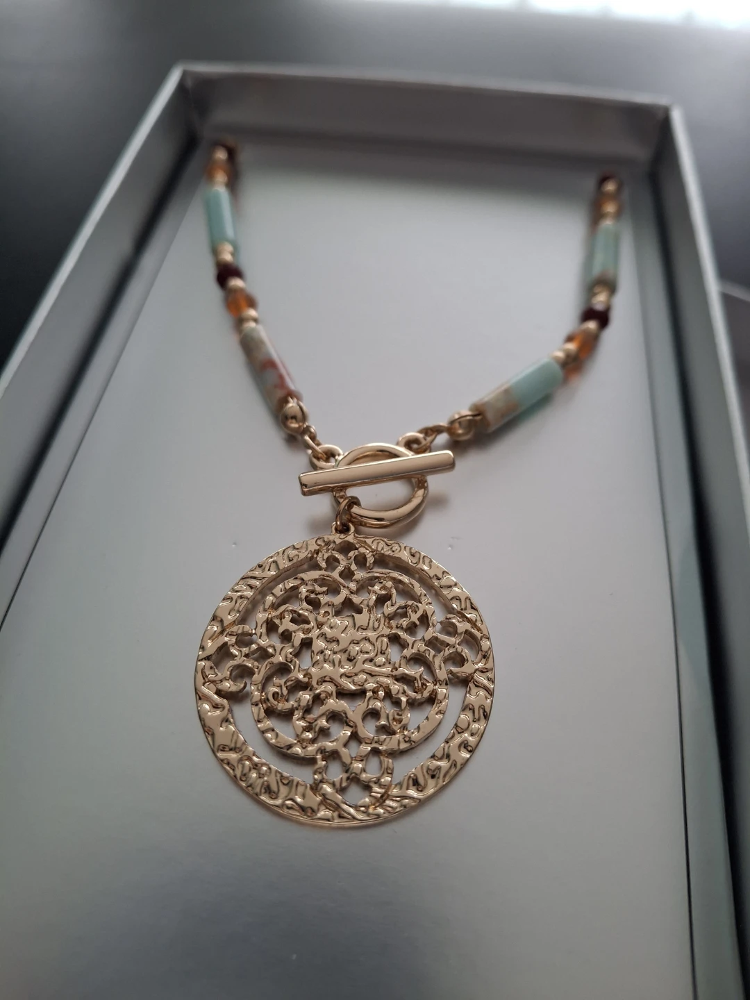 Freedom Beaded Necklace with Large Pendant - photo 2