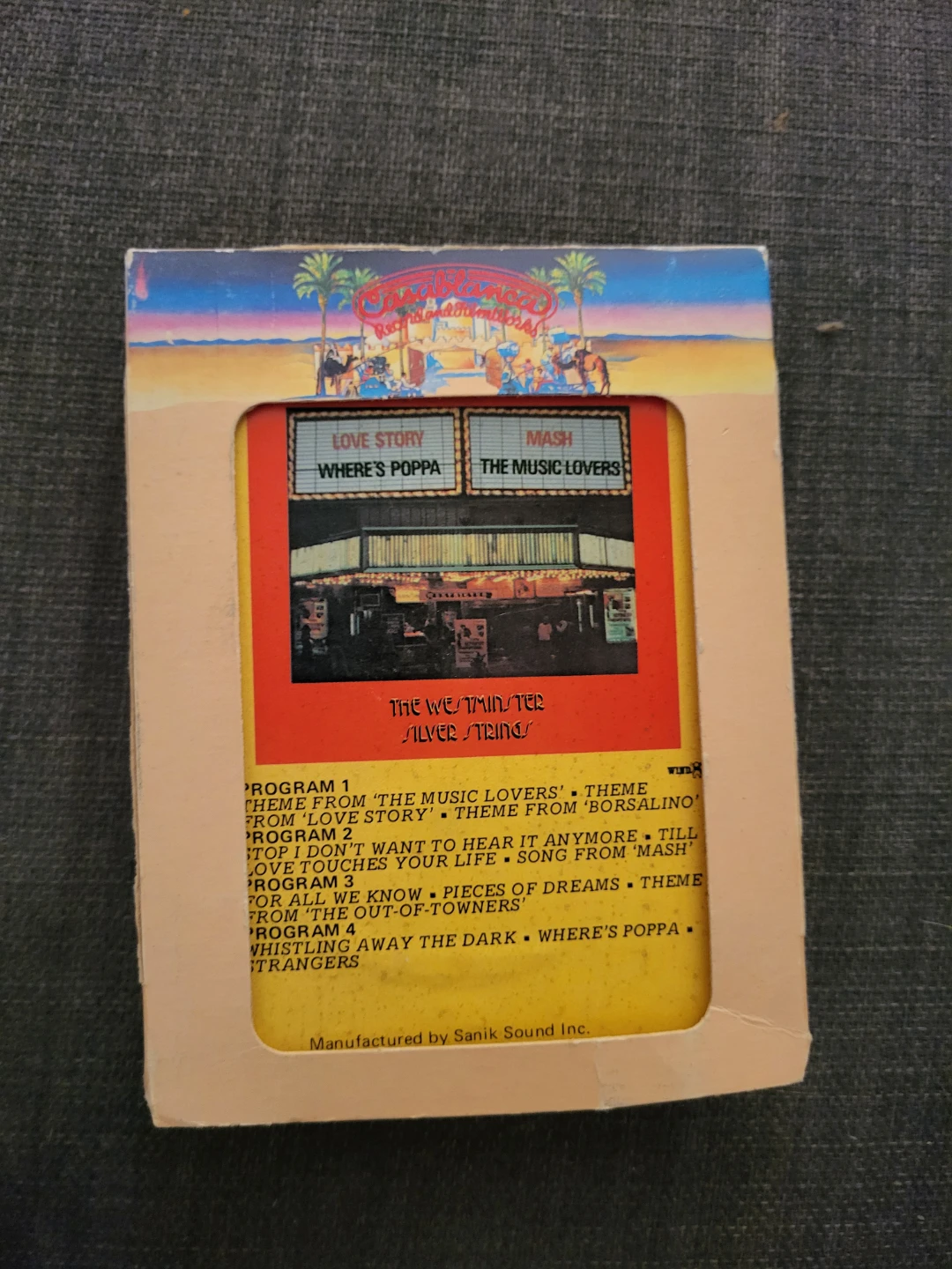 Great Movie Themes 8-Track Tape by Westminster Silver Strings - photo 3