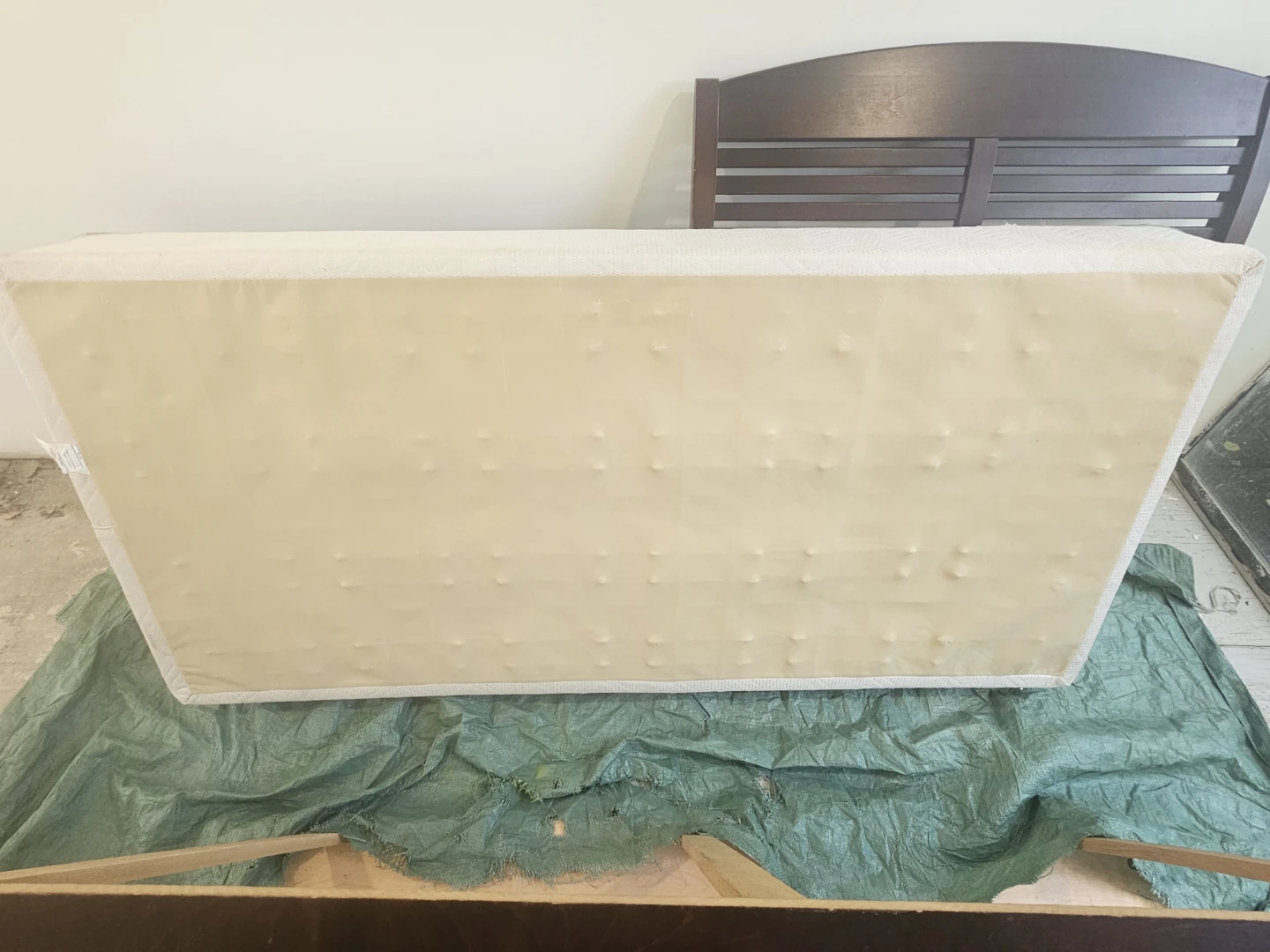 Twin Solid Wood Sleigh Bed Frame Set/Mattress/Box Spring - photo 3