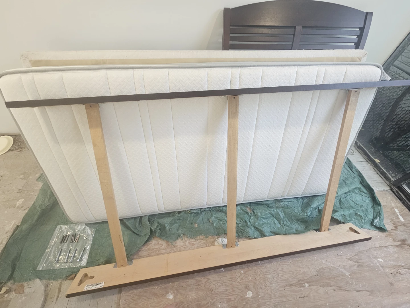 Twin Solid Wood Sleigh Bed Frame Set/Mattress/Box Spring - photo 4