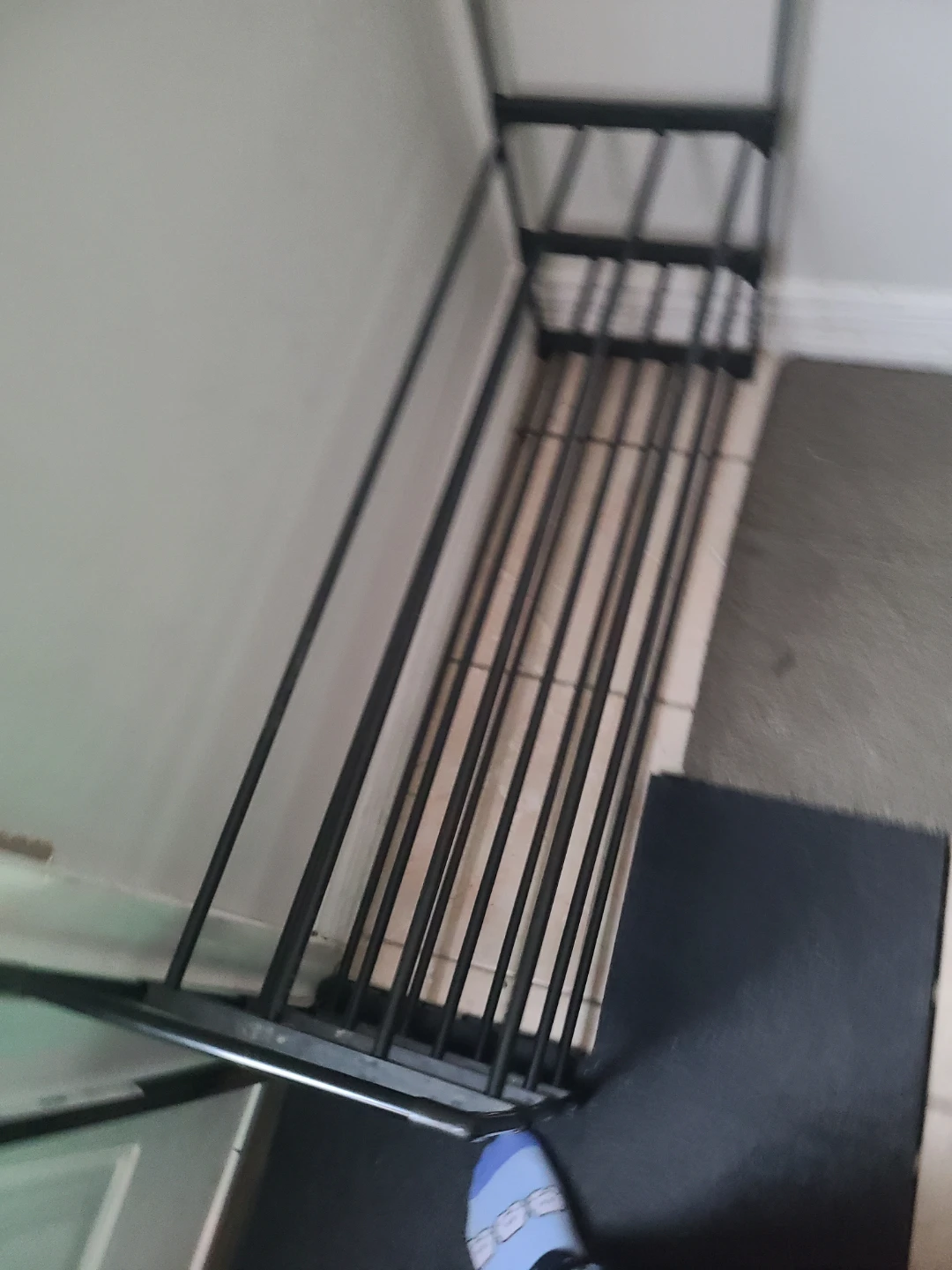 Black 4-Tier Metal Shoe Rack - photo 2