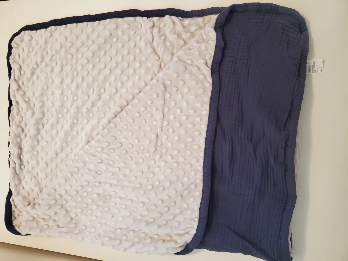 Navy & Gray Lulu Moon Baby Blanket