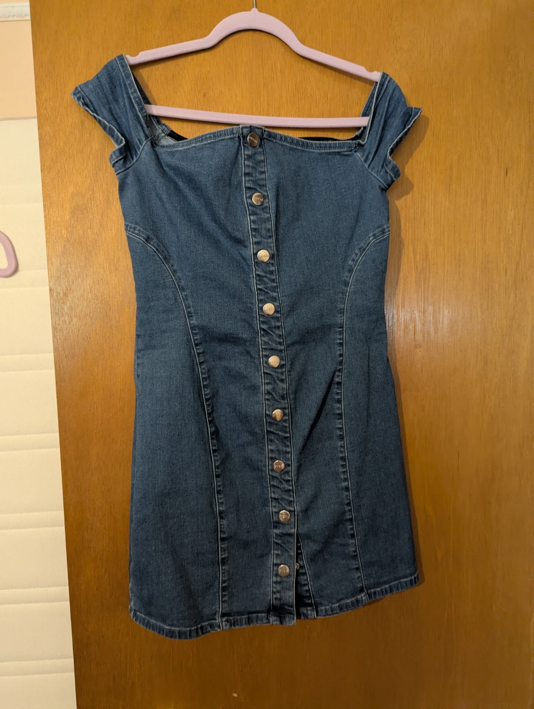 GUESS Denim Button-Up Dress