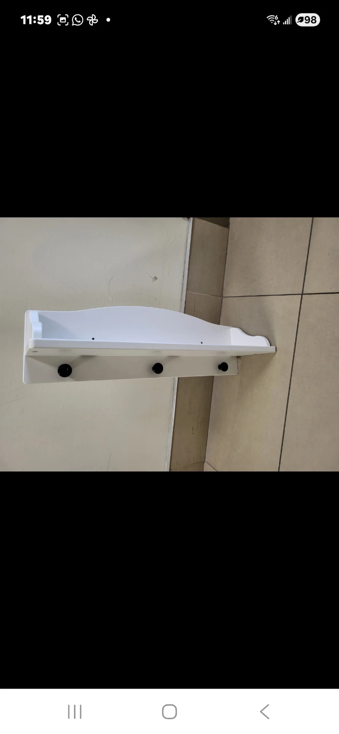 IKEA SOL GUL 11333 White Shelf with 3 Hanging Knobs - photo 2