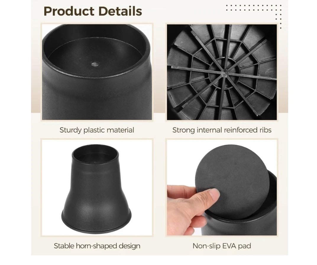 6" Heavy Duty Furniture Risers (6 Pack) - photo 3