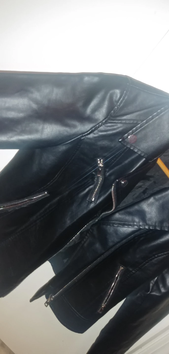 Black Faux Leather Jacket - photo 3