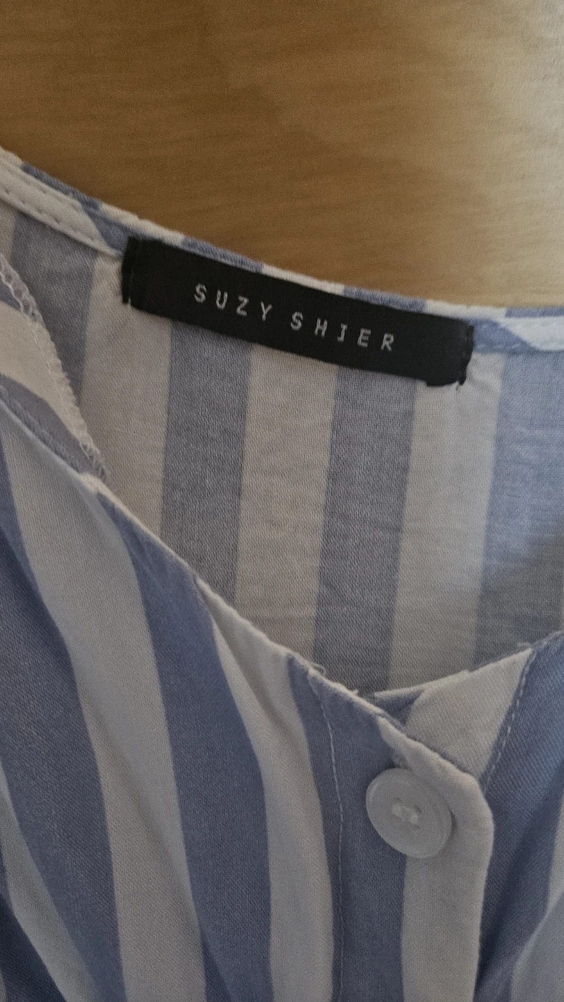 Suzy Shier Striped Tie-Front Top - photo 4