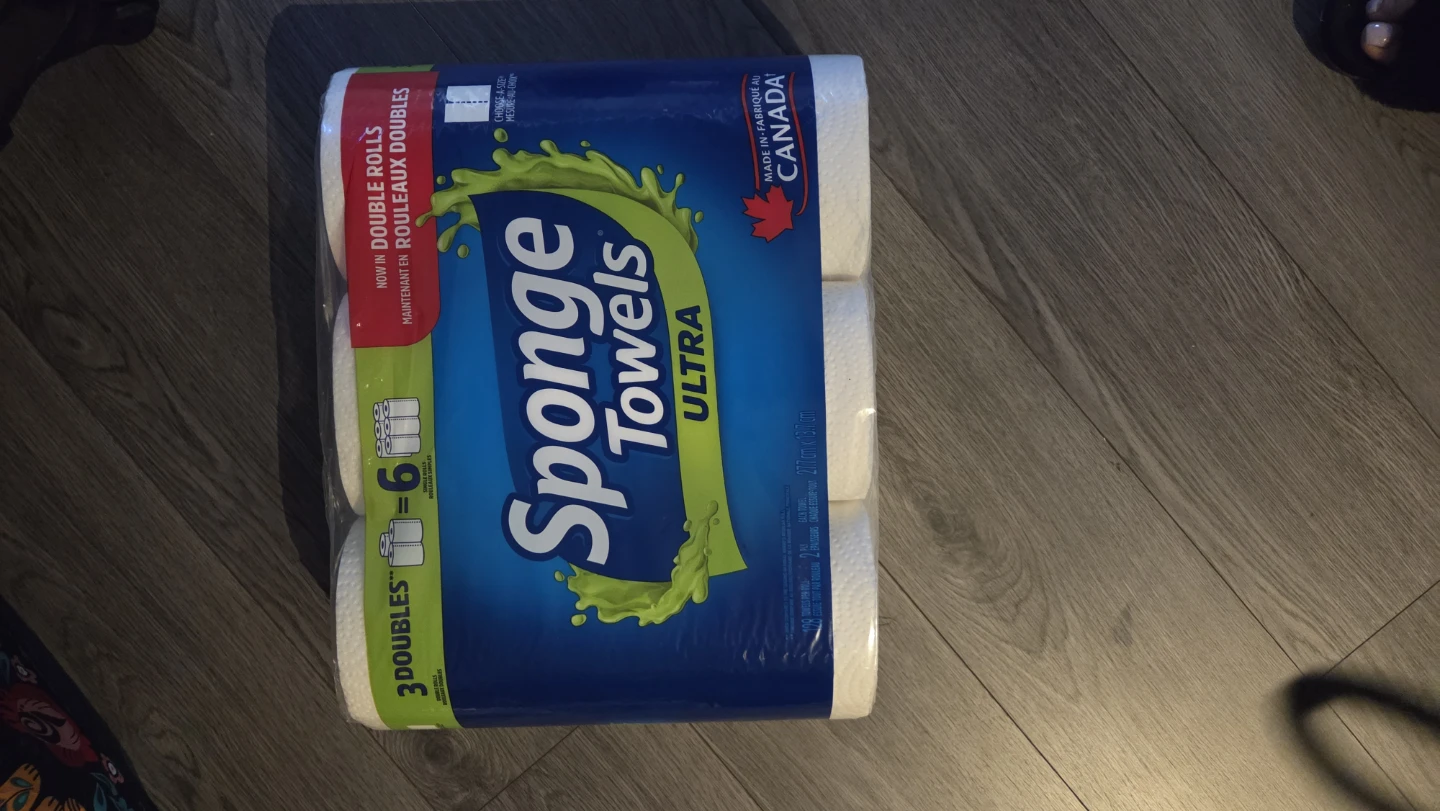 Sponge Towels Ultra - 3 Double Rolls