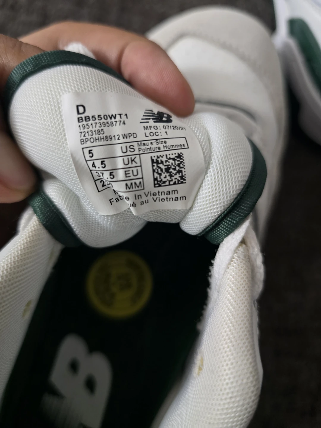 New Balance 550 Sneakers White Green - photo 2