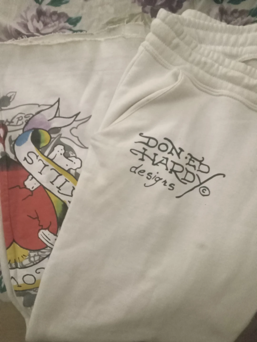 Ed Hardy White Sweatpants