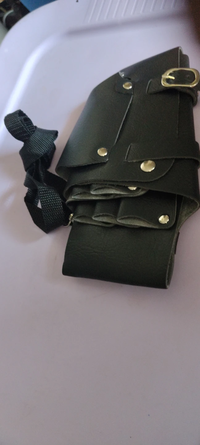 Black Leather Barber & Beauty Scissor Pouch - photo 2