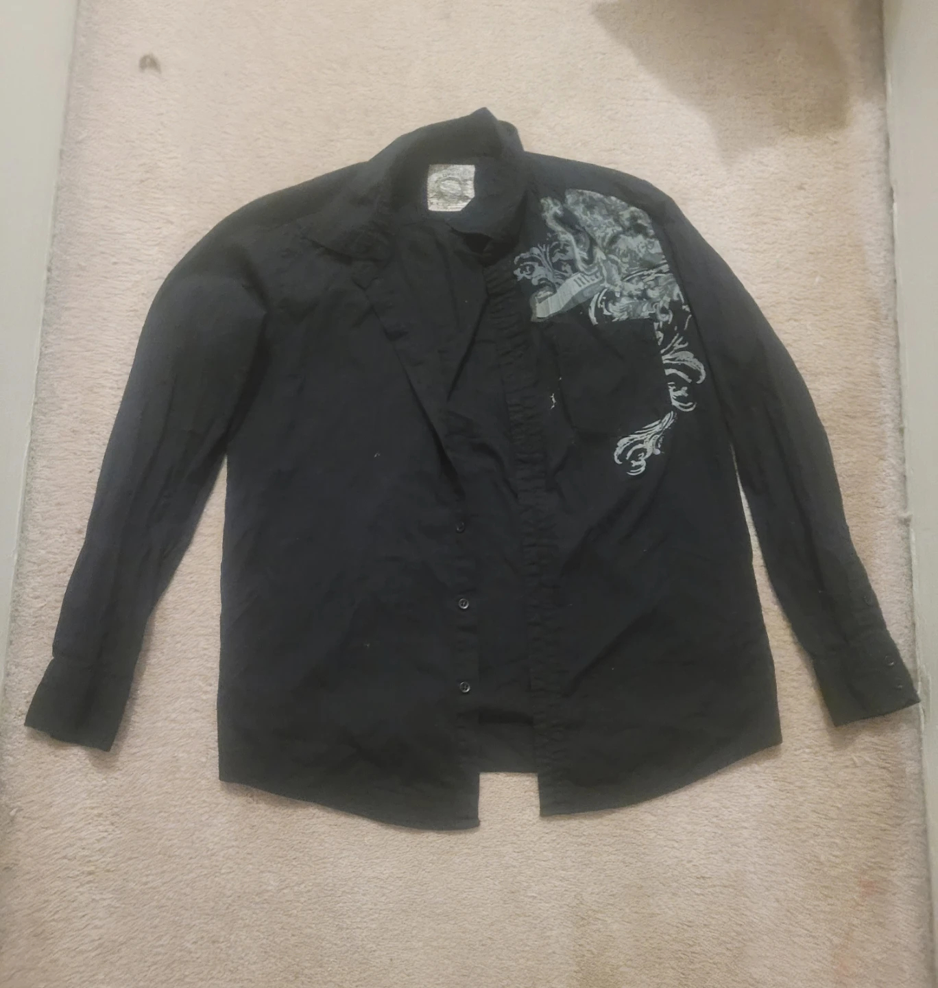 Urban Heritage Black Button-Up Shirt - photo 2