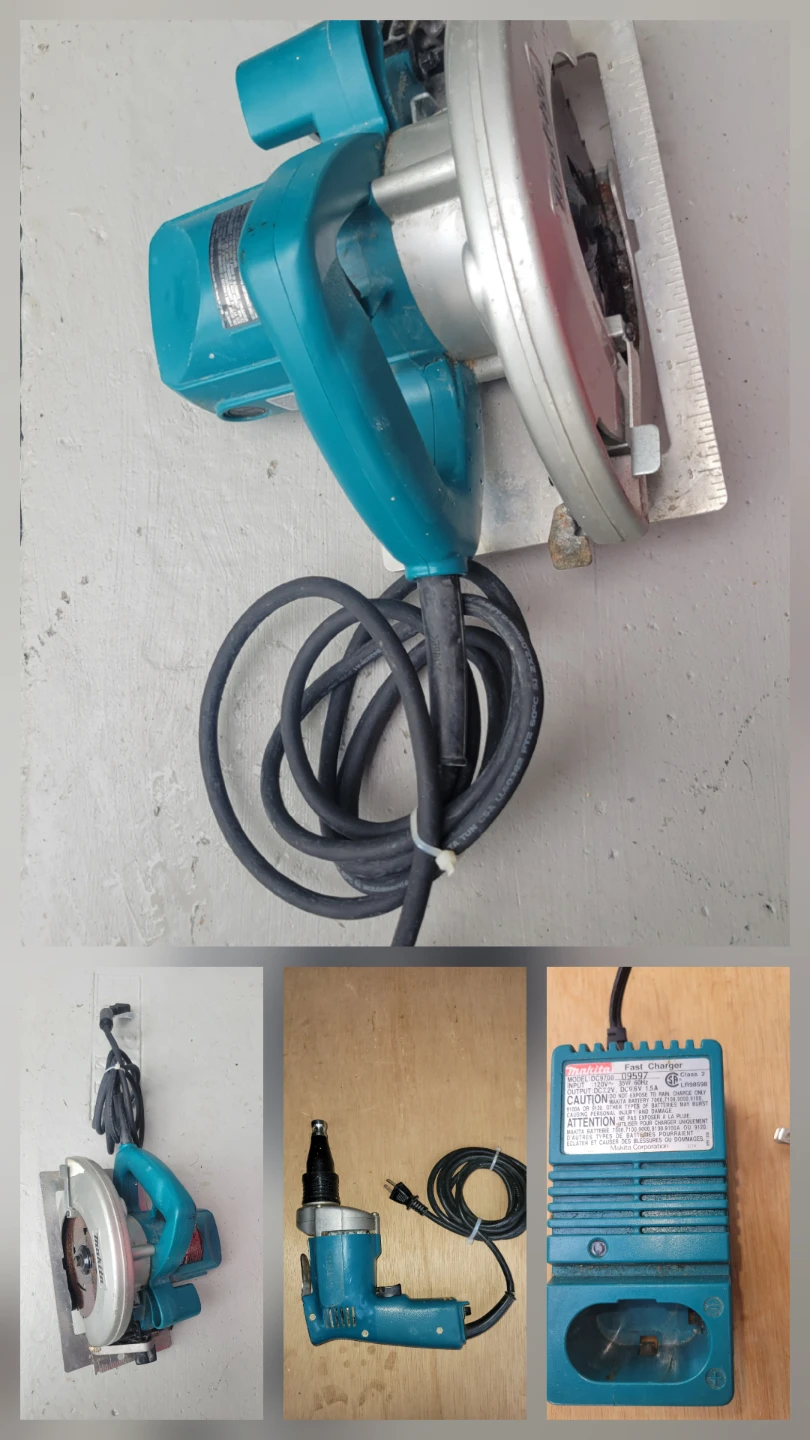 Makita Circular Saw, Drywall Screw Gun, Charger