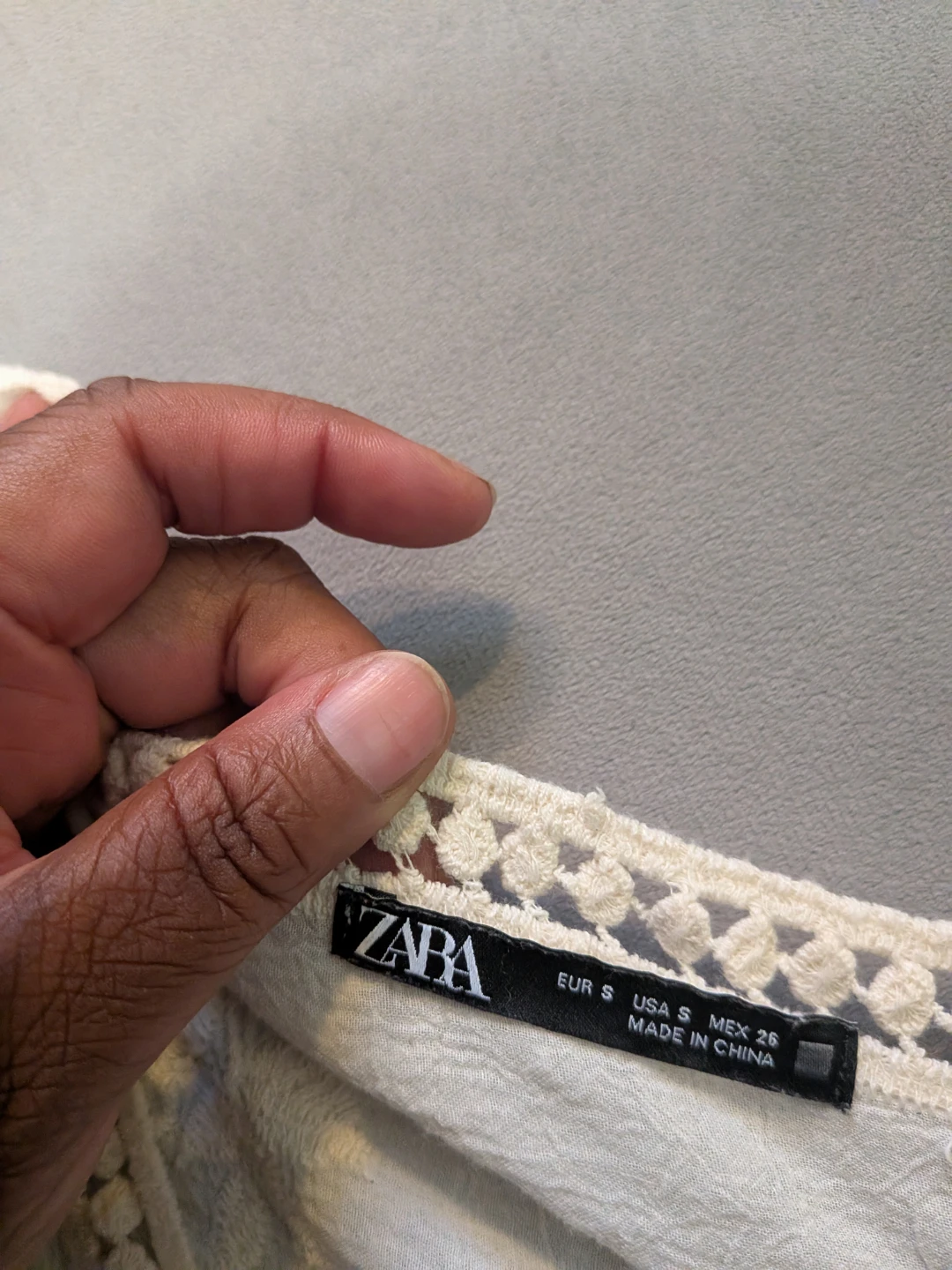 ZARA White Embroidered Top Size S - photo 3
