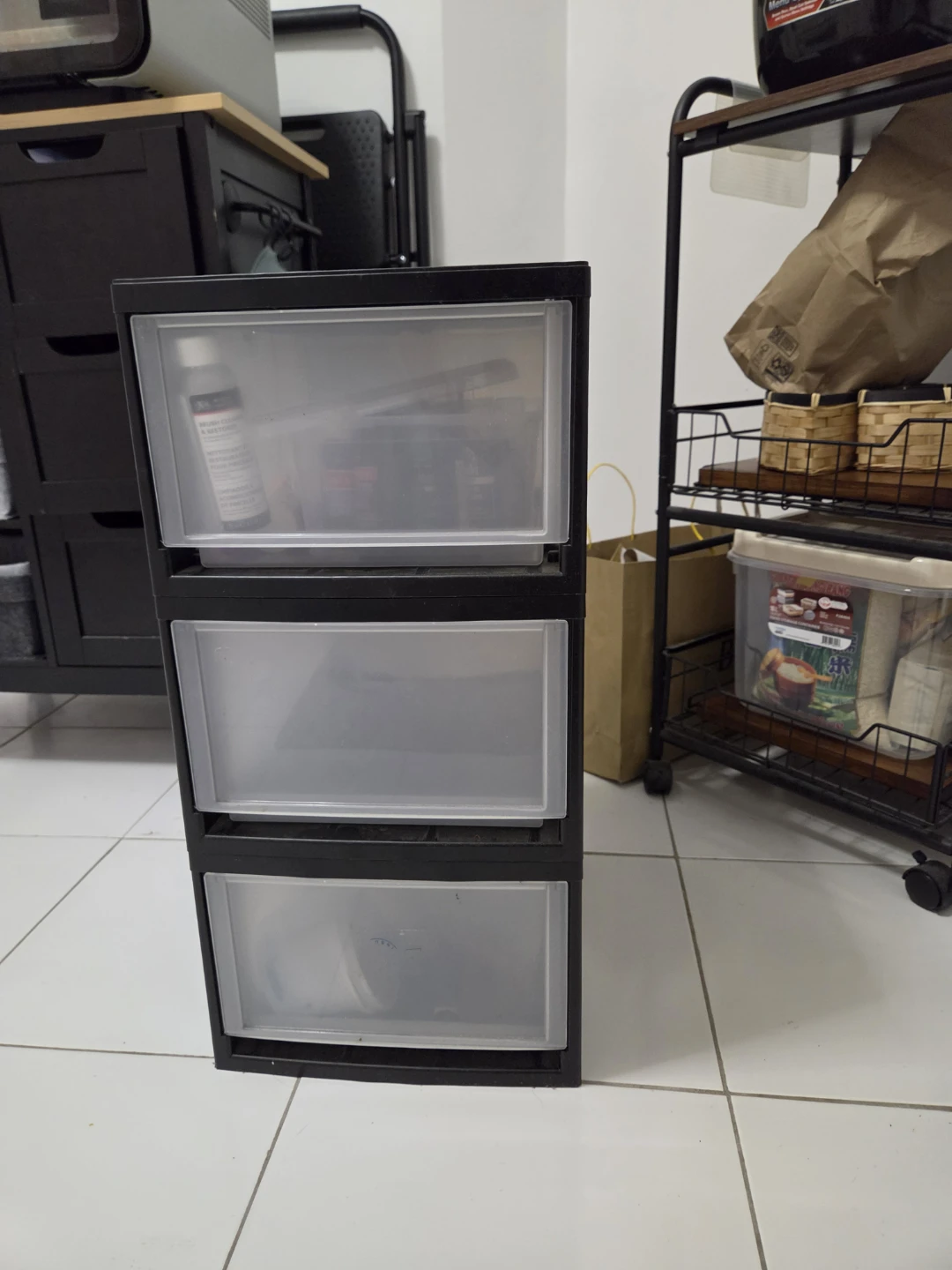 Stackable 3-Drawer Plastic Storage - photo 2