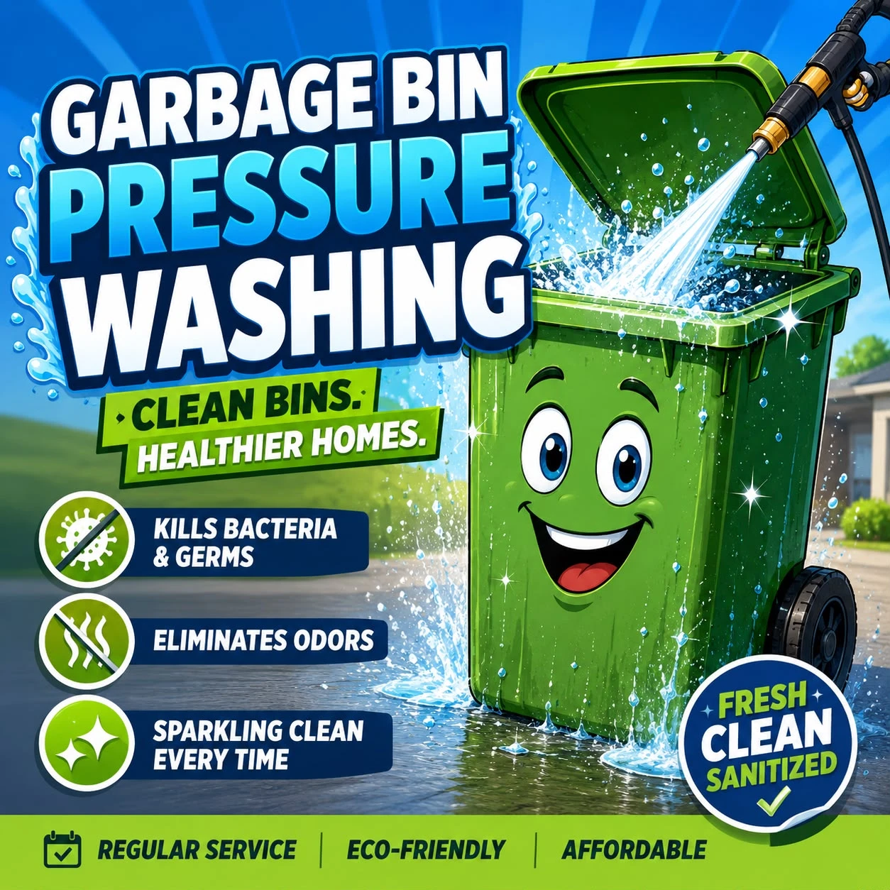 Garbage Bin Pressure Washing Service