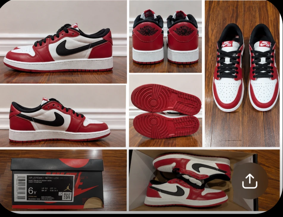 Air Jordan 1 Retro Low OG (GS) - Size 6Y